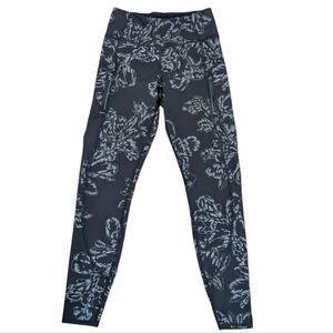 ATHLETA Rainier Reflective Tight Legging XS Extra Small, Black Bloom Winter